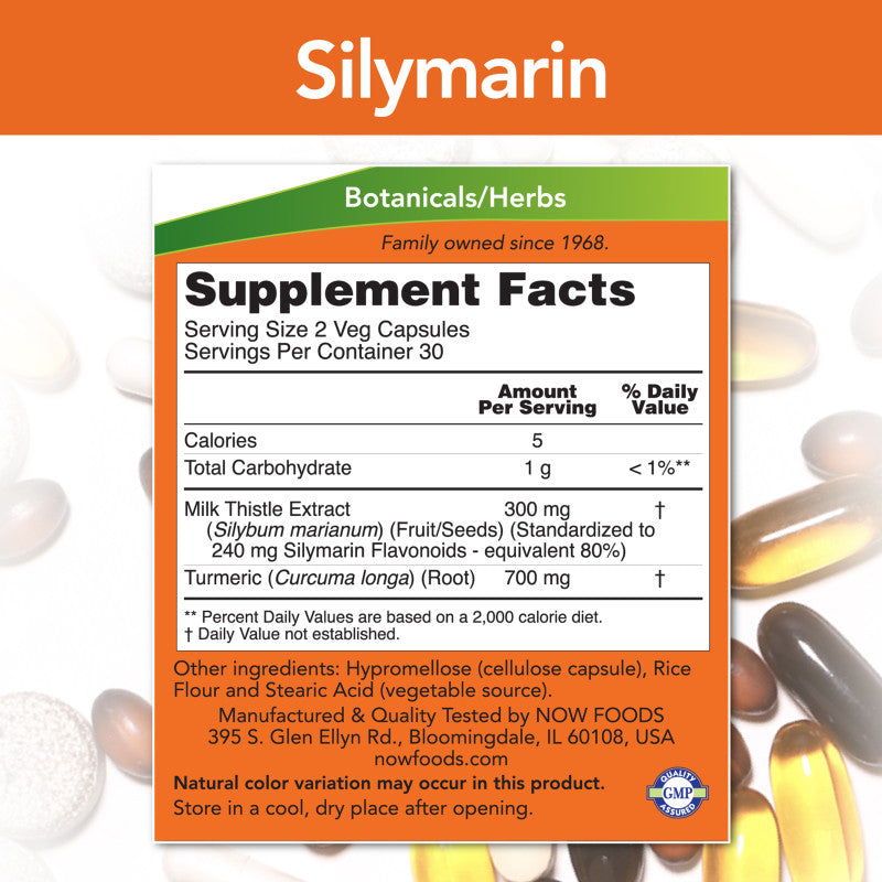 Silymarin Milk Thistle Extract 150mg 60VegCaps by Now