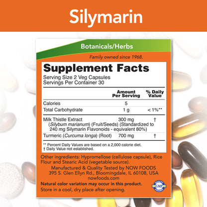Silymarin Milk Thistle Extract 150mg 60VegCaps by Now