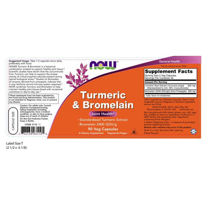Turmeric & Bromelain 90VegCaps by Now