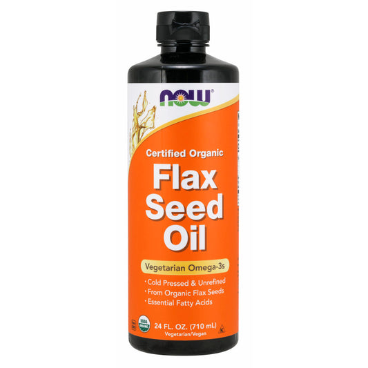 Flax Seed Oil Liquid Organic 24oz by Now
