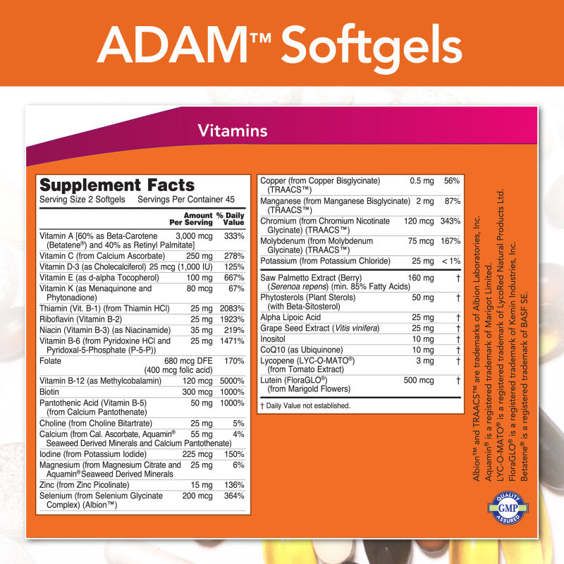 Adam Multivitamin 90sg by Now