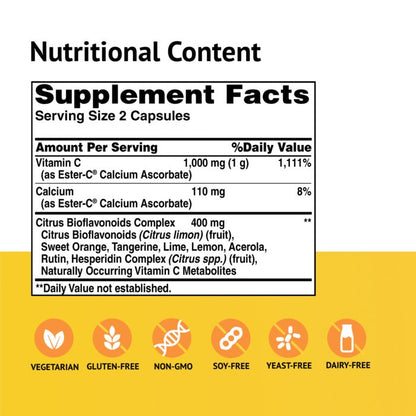 Ester-C with Bioflavonoids 500mg 240caps by American Health