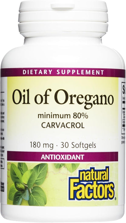 Oil of Oregano 180mg Softgels by Natural Factors