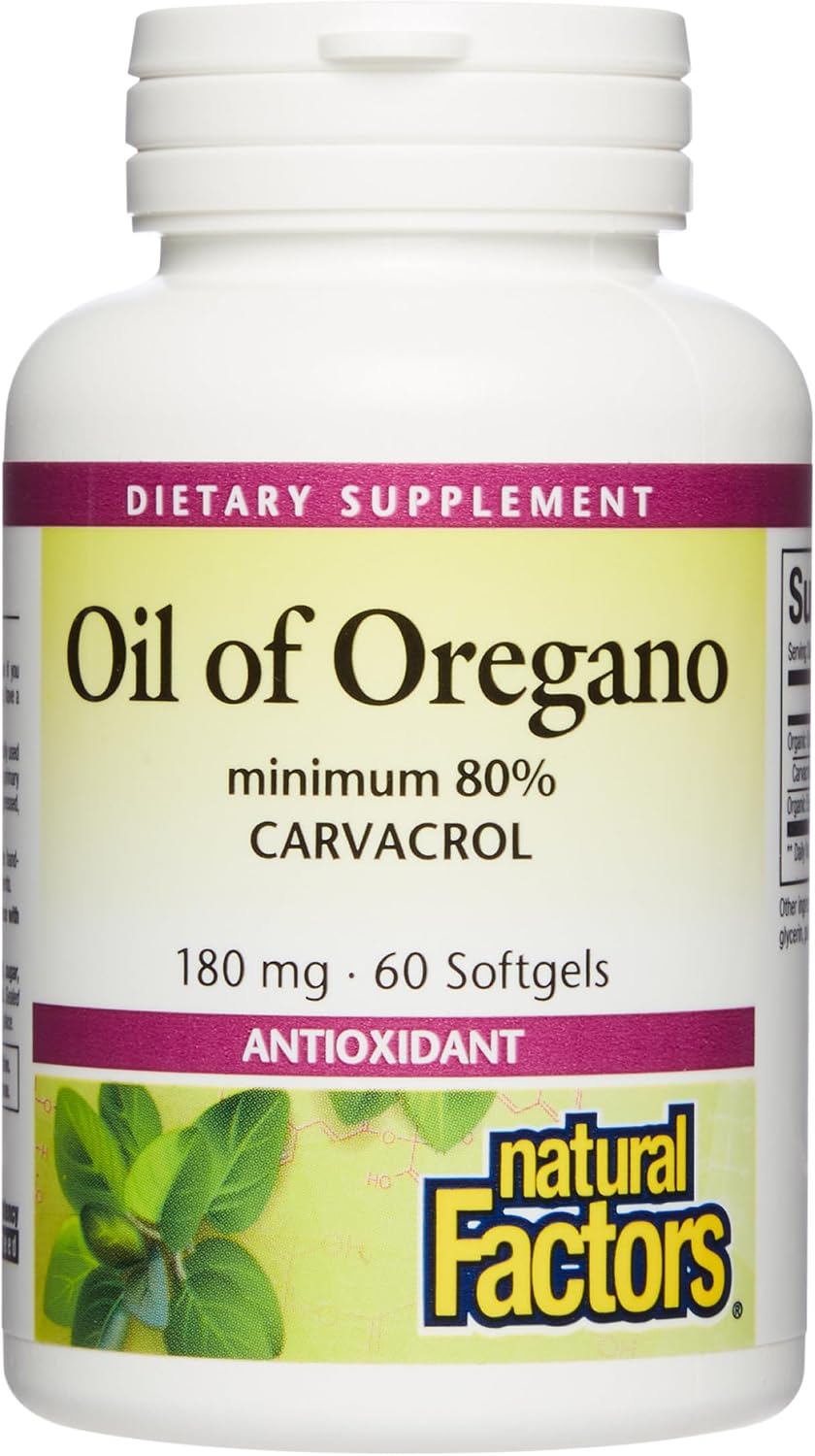 Oil of Oregano 180mg Softgels by Natural Factors