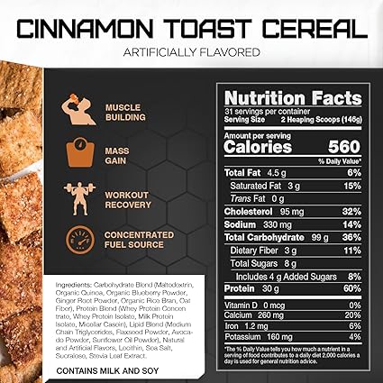 Clean Gainer Cinnamon Toast 10lb by Rival Nutrition