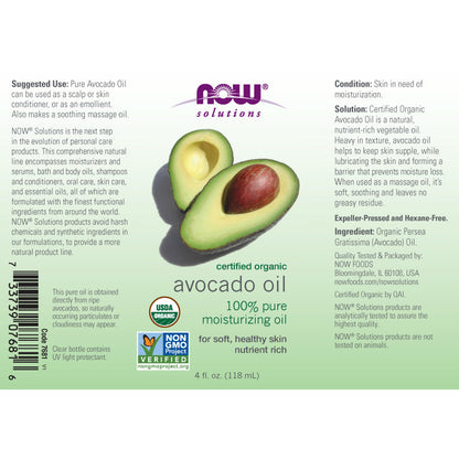 Avocado Oil Organic 4oz by Now