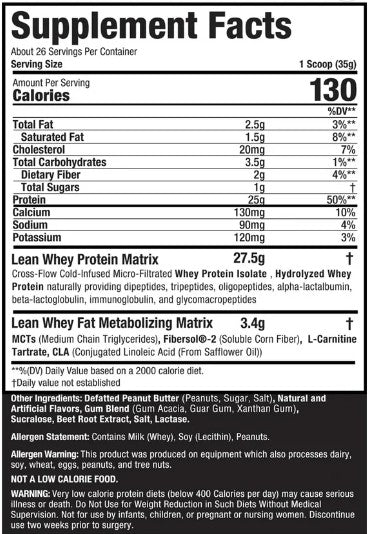 Lean Whey Mom's Peanut Butter & Jelly by MuscleSport