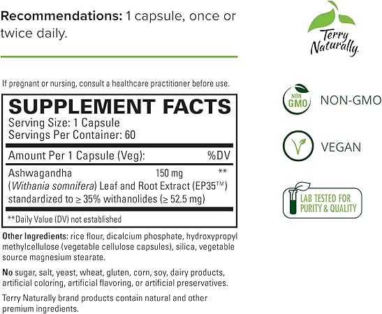 Ashwagandha Capsules by Terry Naturally
