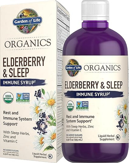 Organics Elderberry & Sleep Immune Syrup by Garden of Life