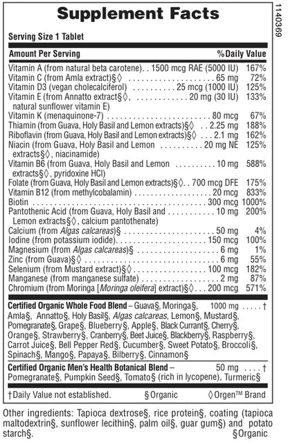 Source of Life Garden Men's OD Multi 30tabs by NaturesPlus