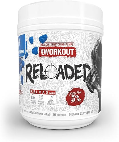 Reloaded PreWorkout Blue Raspberry by 5% Nutrition