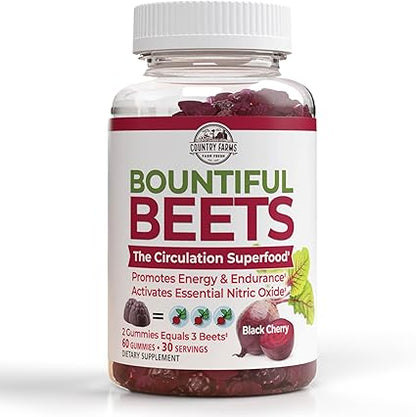 Bountiful Beets Black Cherry Gummies by Country Farms