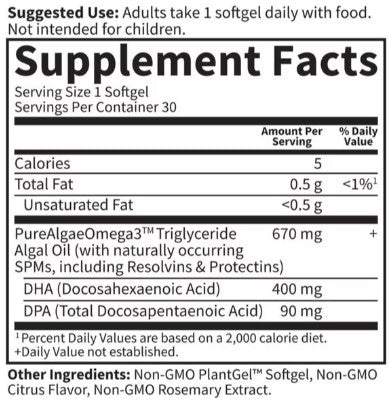 Vegan DHA Softgels by Garden of Life