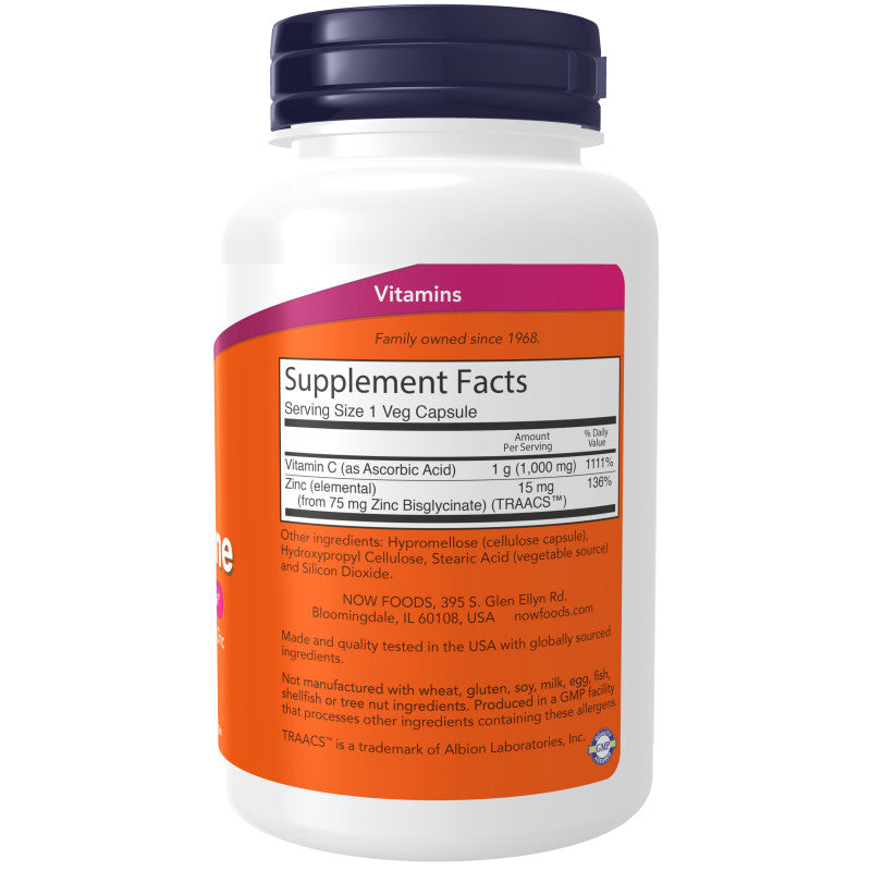C-1000 Zinc Immune 90VegCaps by Now