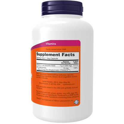 C-1000 Zinc Immune 180VegCaps by Now