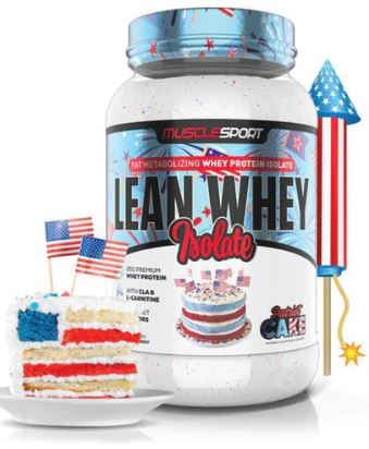 Lean Whey Protein Patriot Cake by Muscle Sport