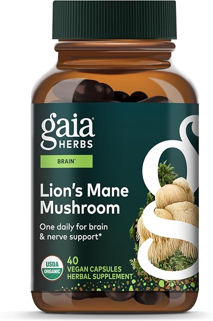 Lion's Mane Mushroom Capsules by Gaia Herbs