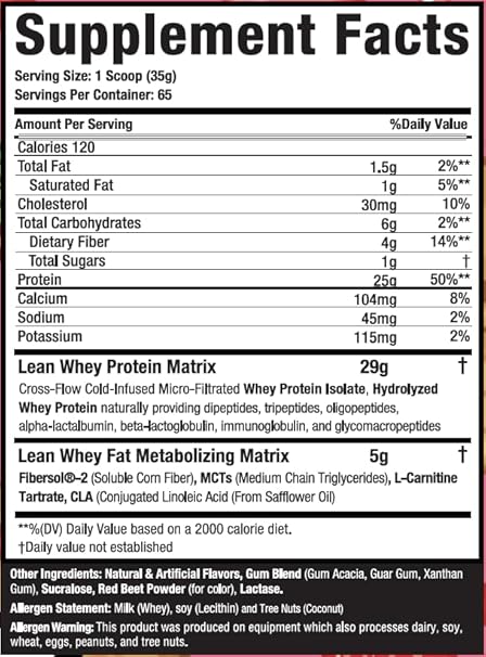 Lean Whey Protein 5lb Strawberry Ice Cream by Muscle Sport