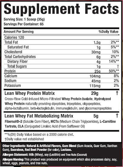 Lean Whey Protein 5lb Strawberry Ice Cream by Muscle Sport