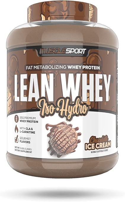 Lean Whey Protein 5lb Chocolate by Muscle Sport