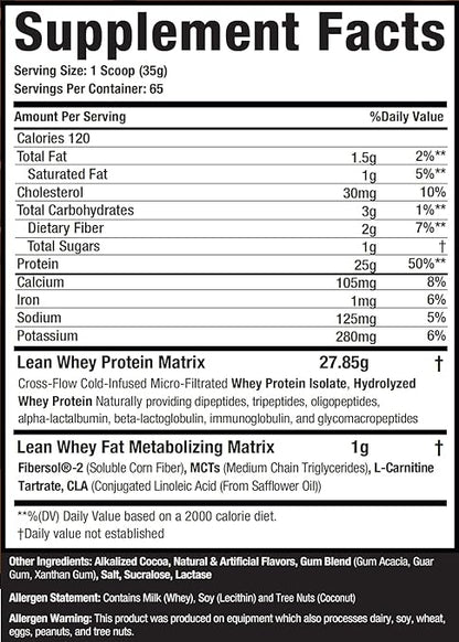 Lean Whey Protein 5lb Chocolate by Muscle Sport