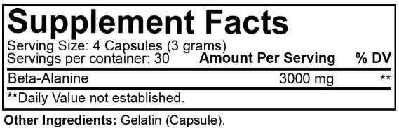 Nutrakey Beta Alanine 120 Capsules