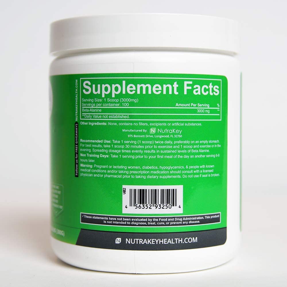 Nutrakey Beta Alanine Powder 300g Unflavored