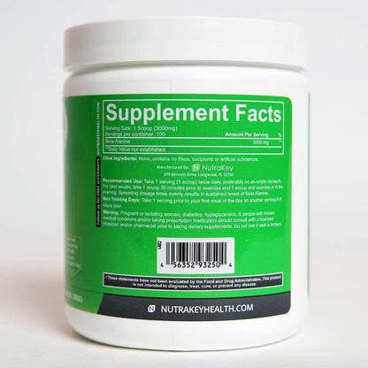 Nutrakey Beta Alanine Powder 300g Unflavored