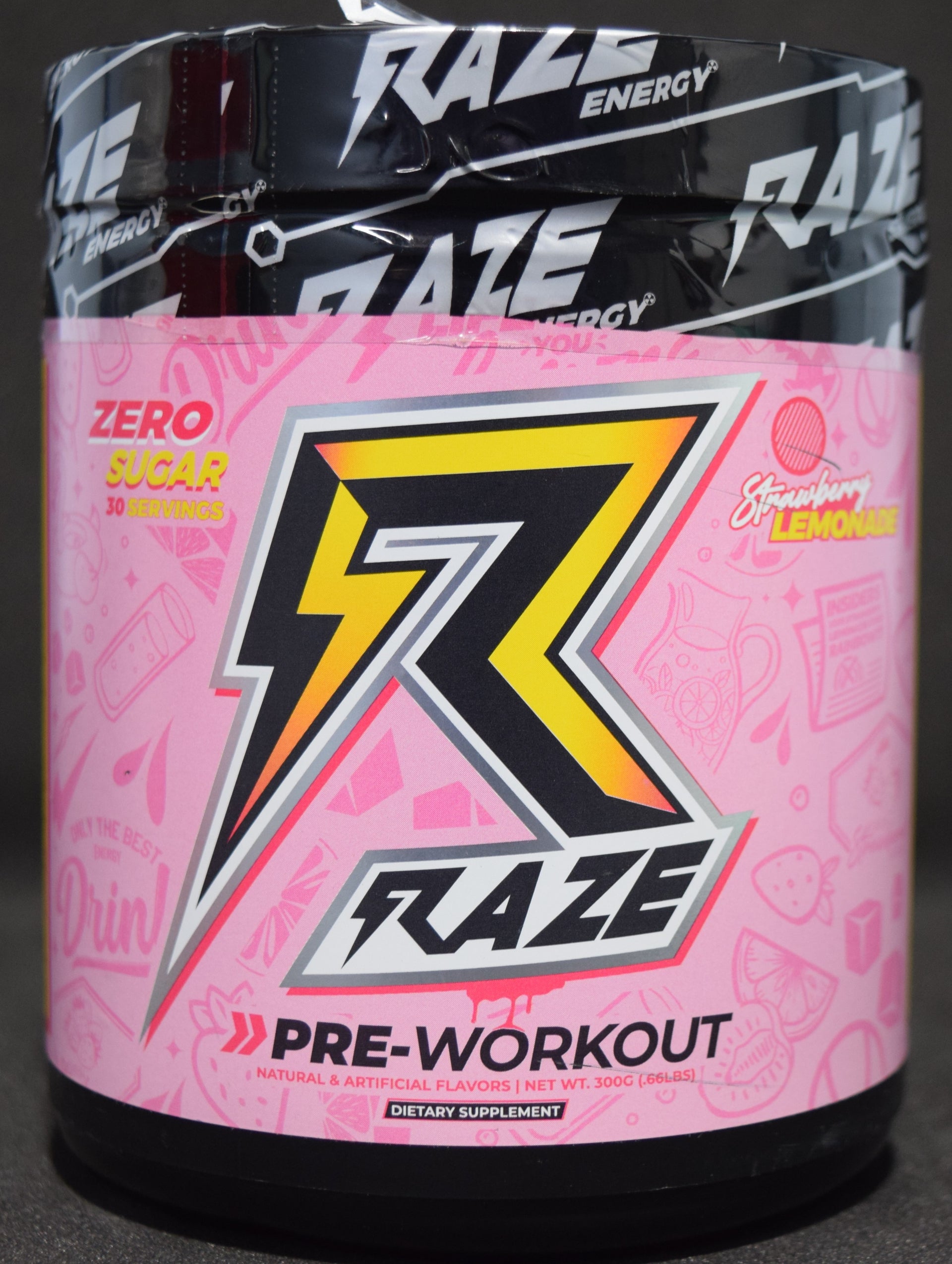 Raze Preworkout Strawberry Lemonade 30 svg  Wholesale Nutrition