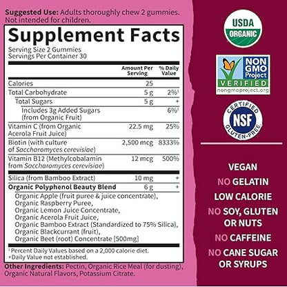 Beets Beauty Raspberry Gummies by Garden of Life