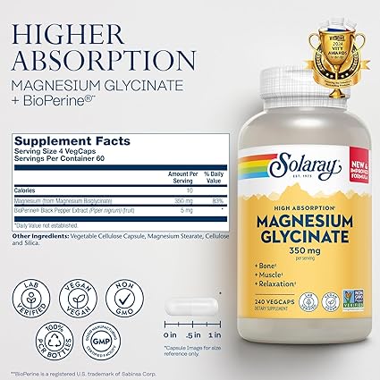 Magnesium Glycinate Capsules by Solaray