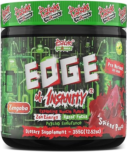 Edge of Insanity Preworkout Spiked Punch by Psycho Pharma