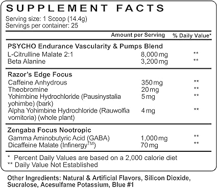 Edge of Insanity Preworkout Spiked Punch by Psycho Pharma