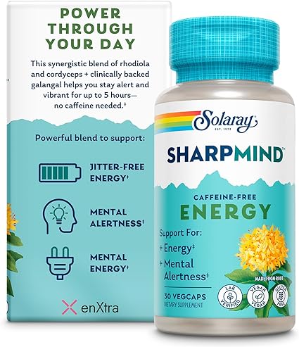 Sharpmind Caffiene Free Energy Formula Capsules by Solaray