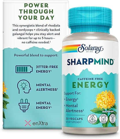 Sharpmind Caffiene Free Energy Formula Capsules by Solaray