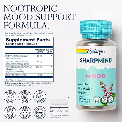 Sharpmind Mood Formula Capsules by Solaray
