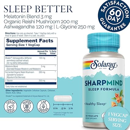 Sharpmind Sleep Formula Capsules by Solaray