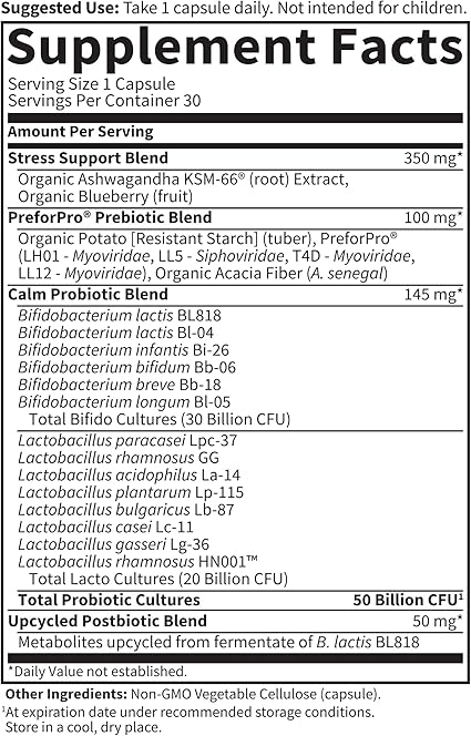 Probiotics Calm Capsules by Garden of Life