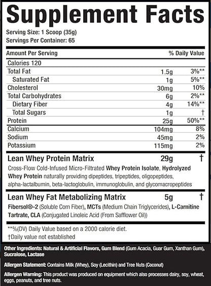 Lean Whey Protein 5lb Vanilla Ice Cream by Muscle Sport