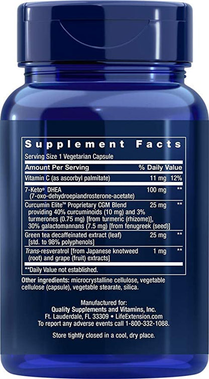 7-Keto DHEA 100mg Veg Capsules by Life Extension