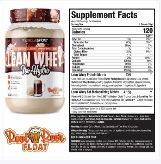 Lean Whey Protein Root Beer Float by Muscle Sport
