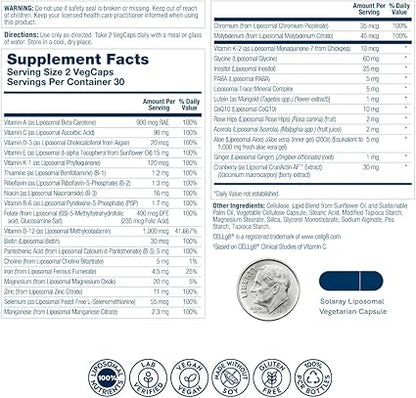 Liposomal Multivitamin Capsules for Women 50+ by Solaray