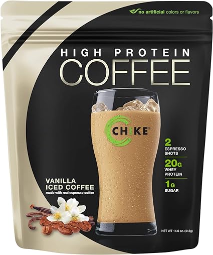 High Protein Coffee Vanilla Iced Coffee by Chike