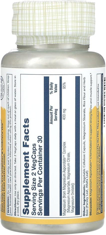 Magnesium Asporotate 400mg Capsules by Solaray