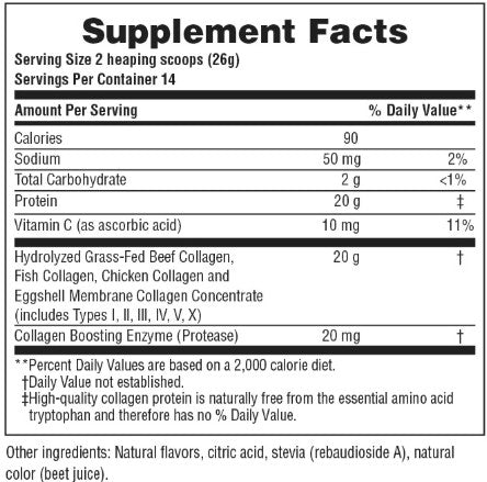 Collagen Peptides Berry Lemonade Powder by Nature's Plus