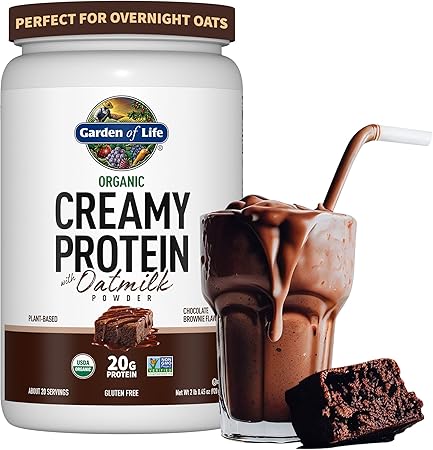 Organic Creamy Oatmilk Protein Powder Chocolate Brownie by Garden of Life
