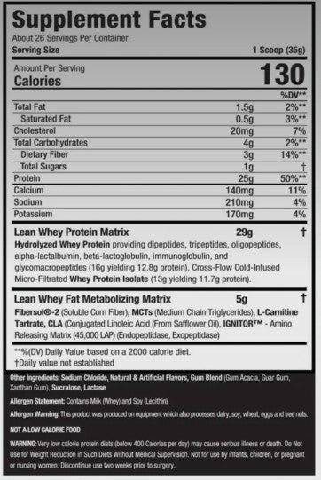Lean Whey Protein Snickerdoodle by Muscle Sport