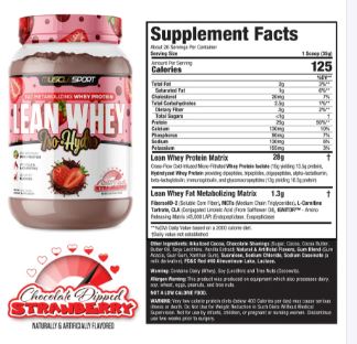 Lean Whey Protein Chocolate Dipped Strawberry by Muscle Sport