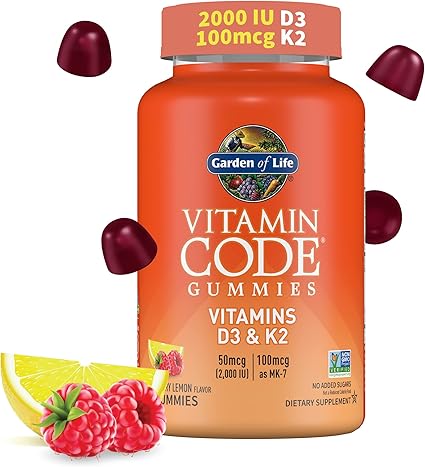 Vitamin Code D3 & K2 Raspberry Lemon Gummies by Garden of Life