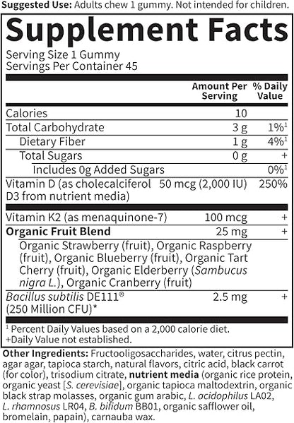 Vitamin Code D3 & K2 Raspberry Lemon Gummies by Garden of Life